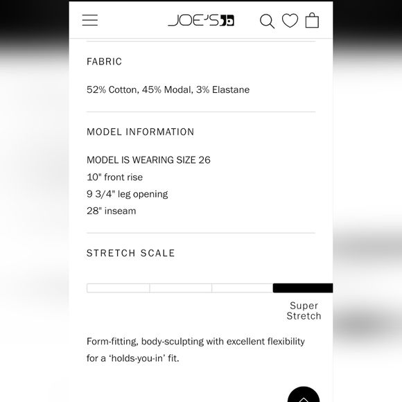 Joe's The Charlie High Rise Skinny Ankle/ Coated/ Black - Picture 14 of 14